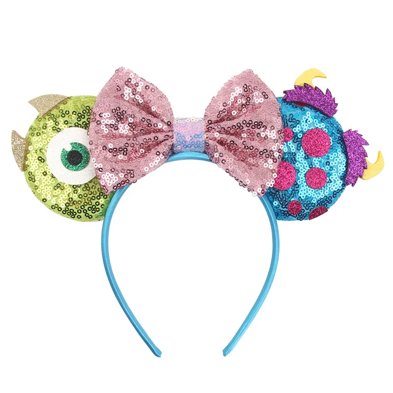 Children's cartoon hairband monster university green Mickey big eyed role-playing animal headwear