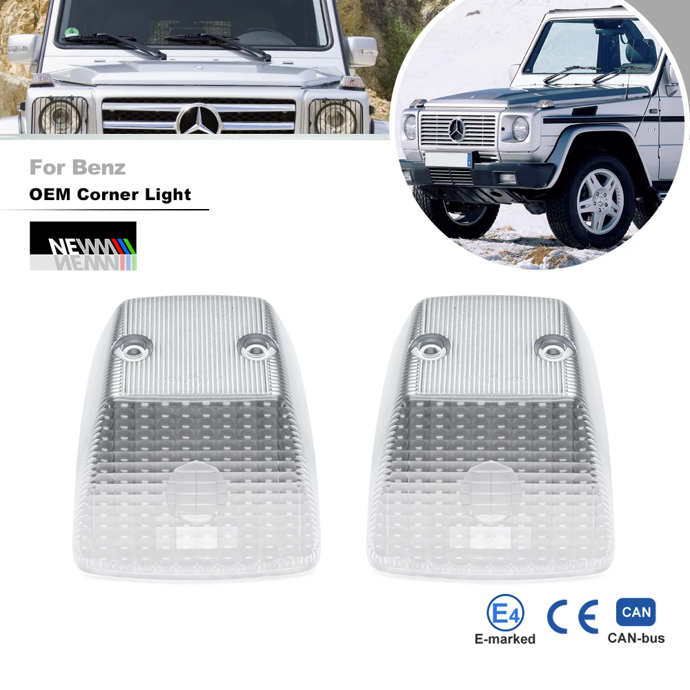 For Benz W460 W461 W463 G-Class Sprinter W901 W902 W903 W904 W906 OE-Spec Front Wing Corner Rear Top Turn Signal Light Covers