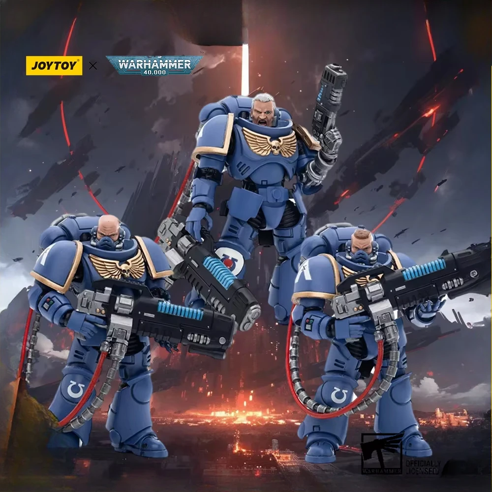 [In-Stock] JOYTOY Warhammer 40K Ultramarines Hellblasters Action Figure Sergeant Ulaxes Brother Joint Movable Figurine Gift Toys