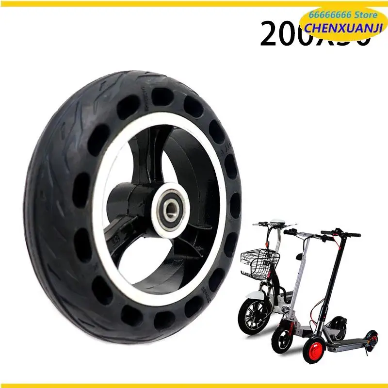 8 inch 200x50 Tyre Pneumatic Tire With Wheel Hub for Electric Scooter Inflation Vehicle Aluminium Alloy