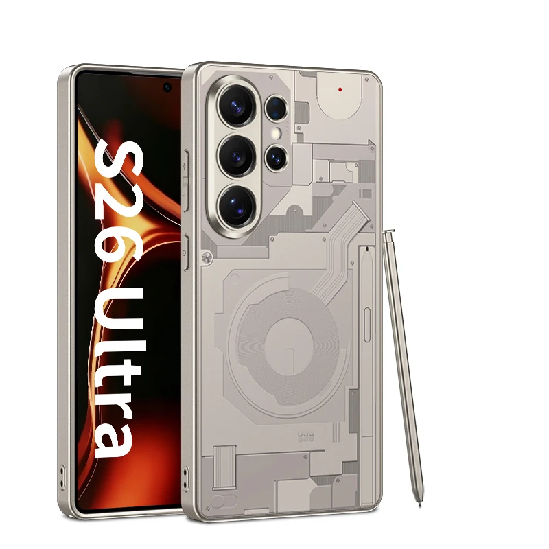 For Samsung Galaxy S26 Ultra S26Ultra 5G Case Luxury Technology Frosted Anti Fingerprint Shockproof Protection Cover Accessories