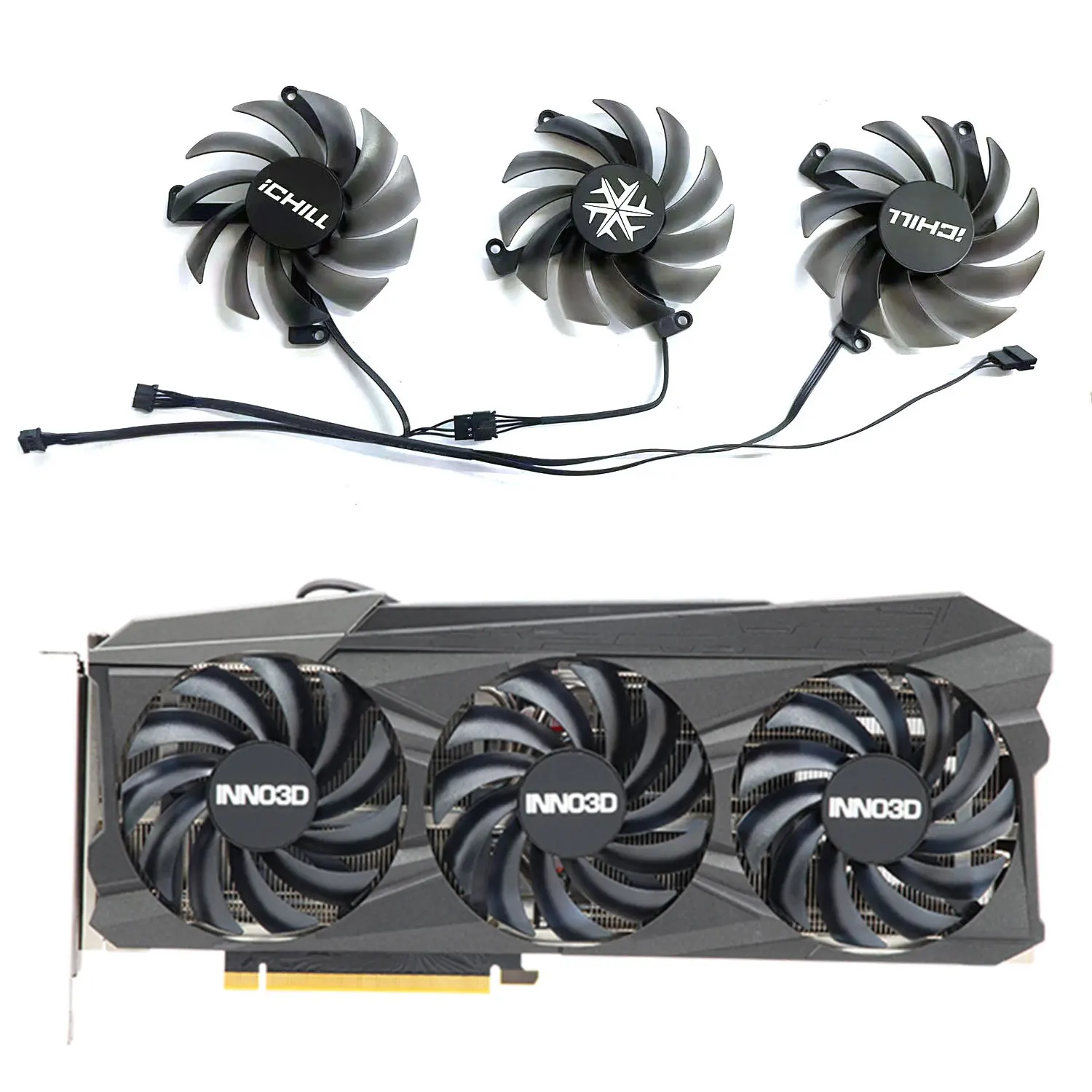 FOR INNO3D RTX 3080 3080ti 3090 ICHILL X4 Ice Dragon Graphic Cooler CF-12915S 4PIN DC12V 0.35A RTX3080 3070TI GPU Fan