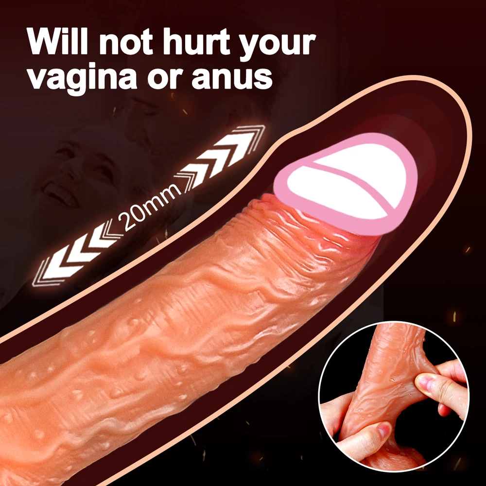 APP Realistischer Dildo Penis Teleskop Vibrator Weibliche Vagina Stimulator Gefälschte Dick Großen Penis Masturbation für Frauen Erwachsene Sex Spielzeug