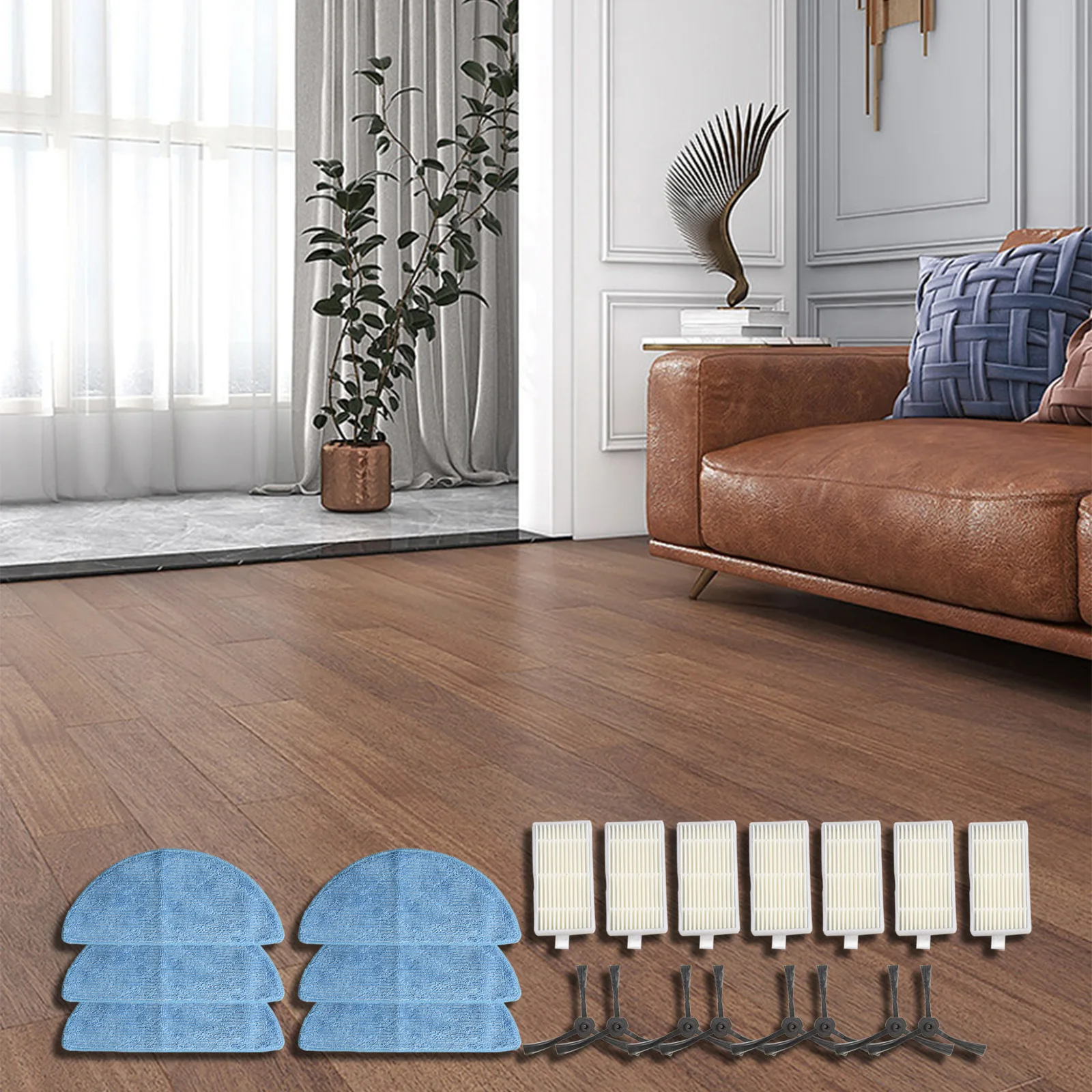 Keep Your for zaco Robot Vacuum Cleaner Running Smoothly with this Essential Kit Includes 6pcs Filter 6pcs Mop 8pcs Side Brush