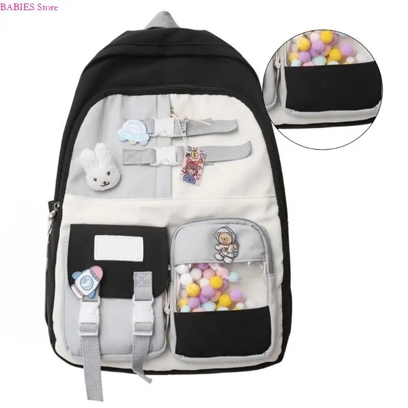 

C9GB College Daypack for Women Men Korean Harajuku Colorful Backpack School Book Bag