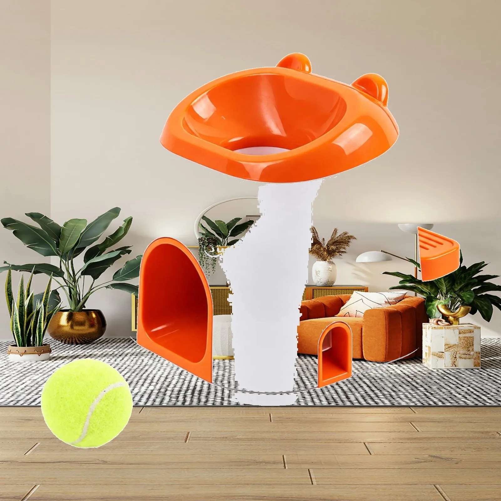 Paw Activated Dog Toy with Ball and Snack Dispenser for Reward Based Learning and Play