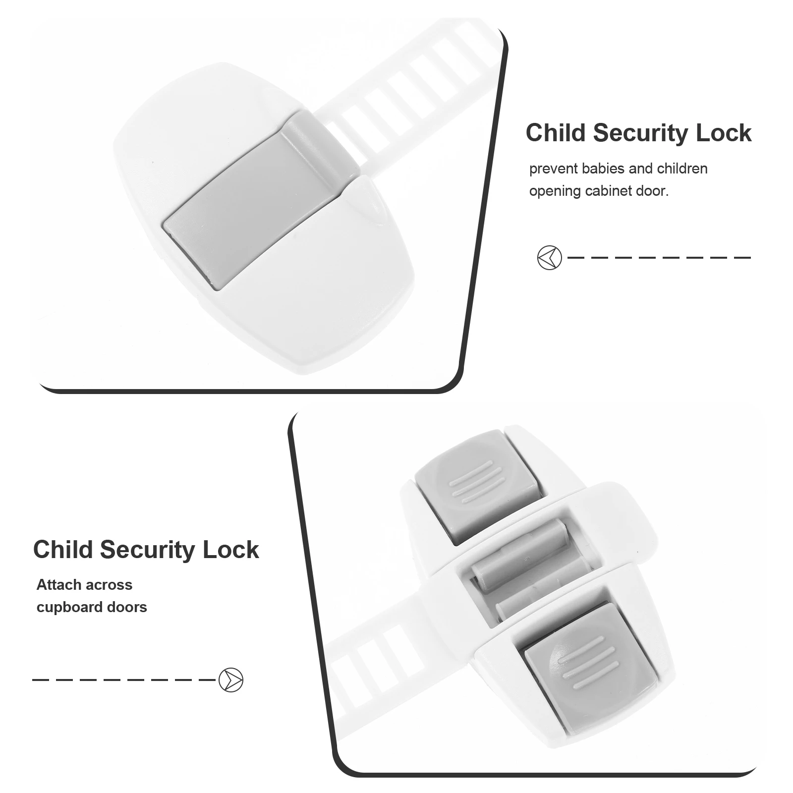 

8 pc Security Lock Baby Drawer Cabinet Childproof Safety Multifunctional Wardrobe Fridge Infant Protection Hardware