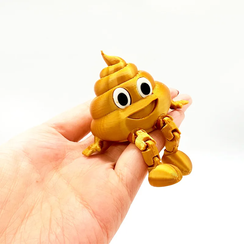3D Printing Spoof Poop Model Cute Ornaments Joints Movable Fun Toy Decorations Fun Quirky Gifts Home Desktop Figurines Ornaments