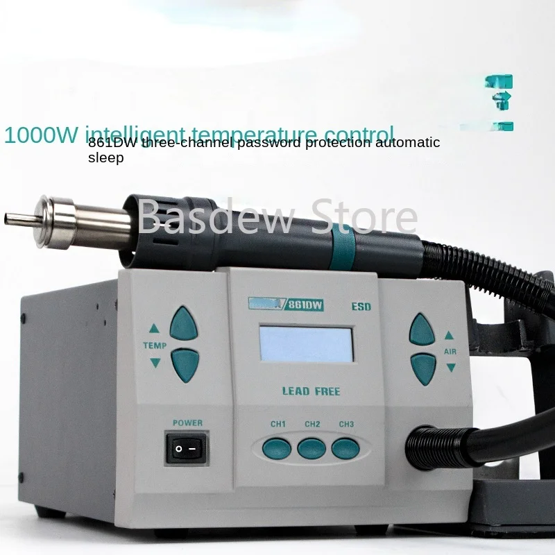 861DW High Power Heat Gun Desoldering Station Suitable for Mobile Phone Maintenance Speed Control