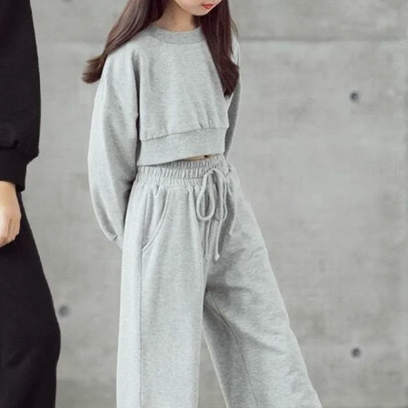 Kawaii فتاة الأزياء السترة السراويل مجموعة طالب الربيع والخريف عارضة الكرتون قمم السراويل الطويلة 2 قطعة مجموعة ملابس الأطفال