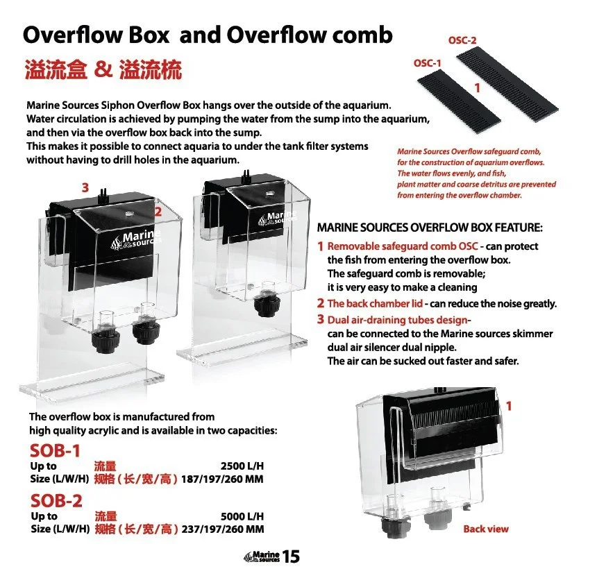 MARINE SOURCES Aquarium Overfl - Marine Aquarium Overflow Box ulasan dan harga