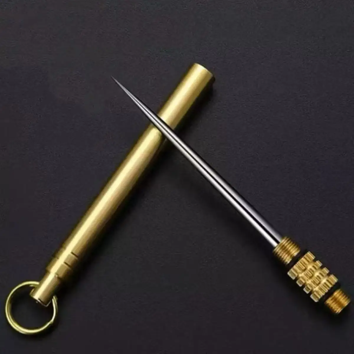 Titanium Outdoor Portable Multi-Purpose Toothpick Bottle Fruit Fork Camping Tool Toothpick Tube Is More Durable Than Floss