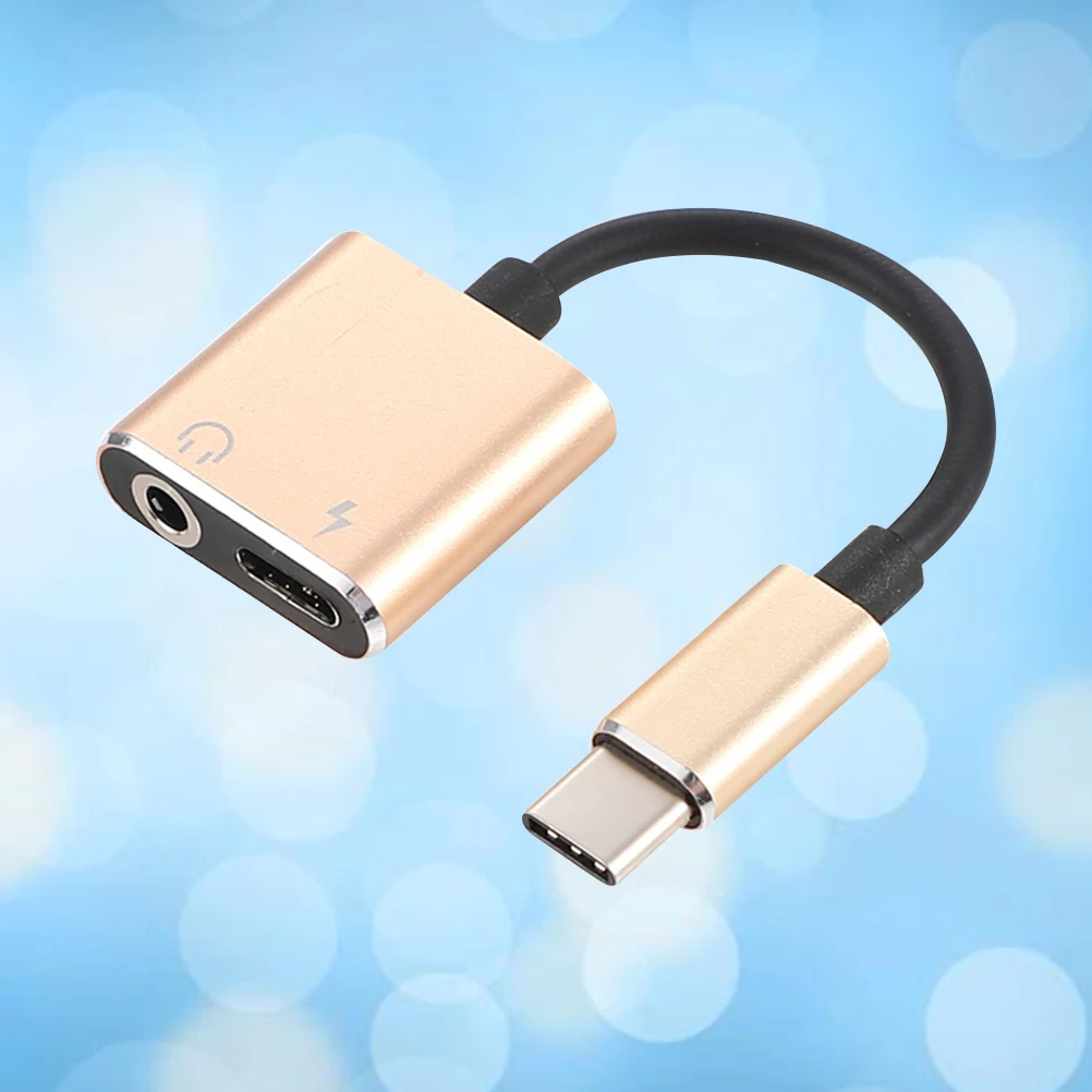 

Type C Adapter 1 Charging Listening USB C to 3 5mm Audio Jack Headphone Splitter Plug Play Compatible Pixel HTC