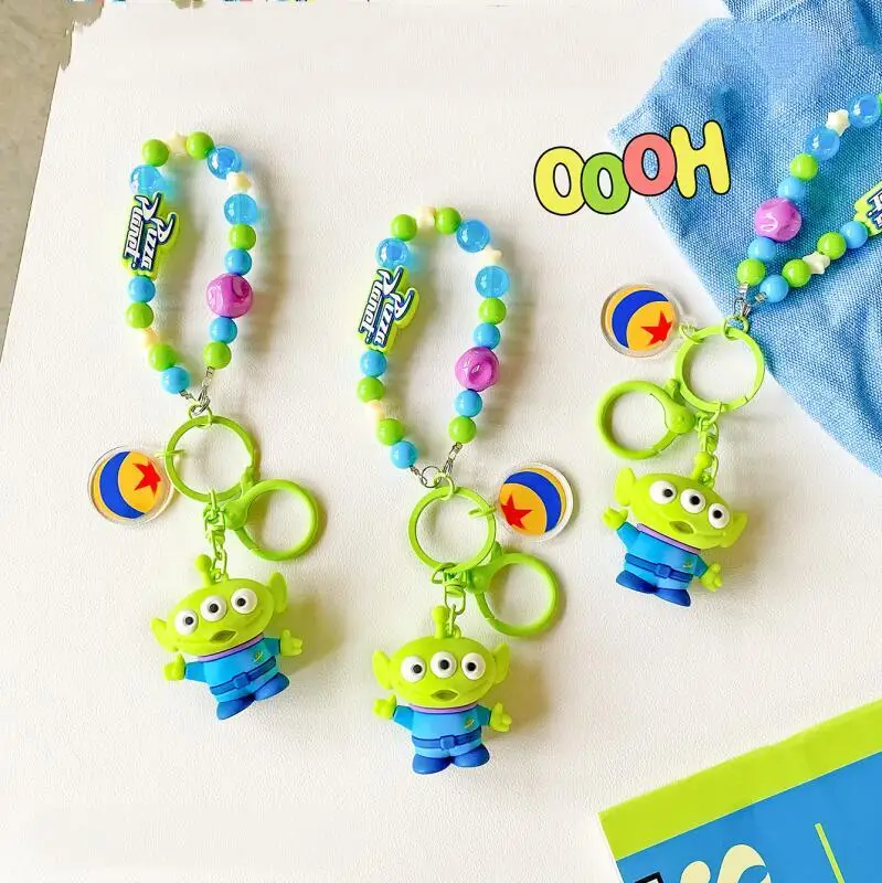 

Kawaii Disney Alien Lots-O '-Huggin' Bear, цепочка для телефона из бисера, мультяшный рюкзак, брелок на молнии, аксессуары, подарок друзьям на день рождения