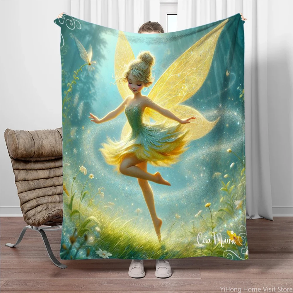 

Fluffy Soft Blankets for Decorative Sofa Blanket Tinker Bell.Four Season Blanket.Travel Picnic,Beds,Living Rooms Blanket Gifts