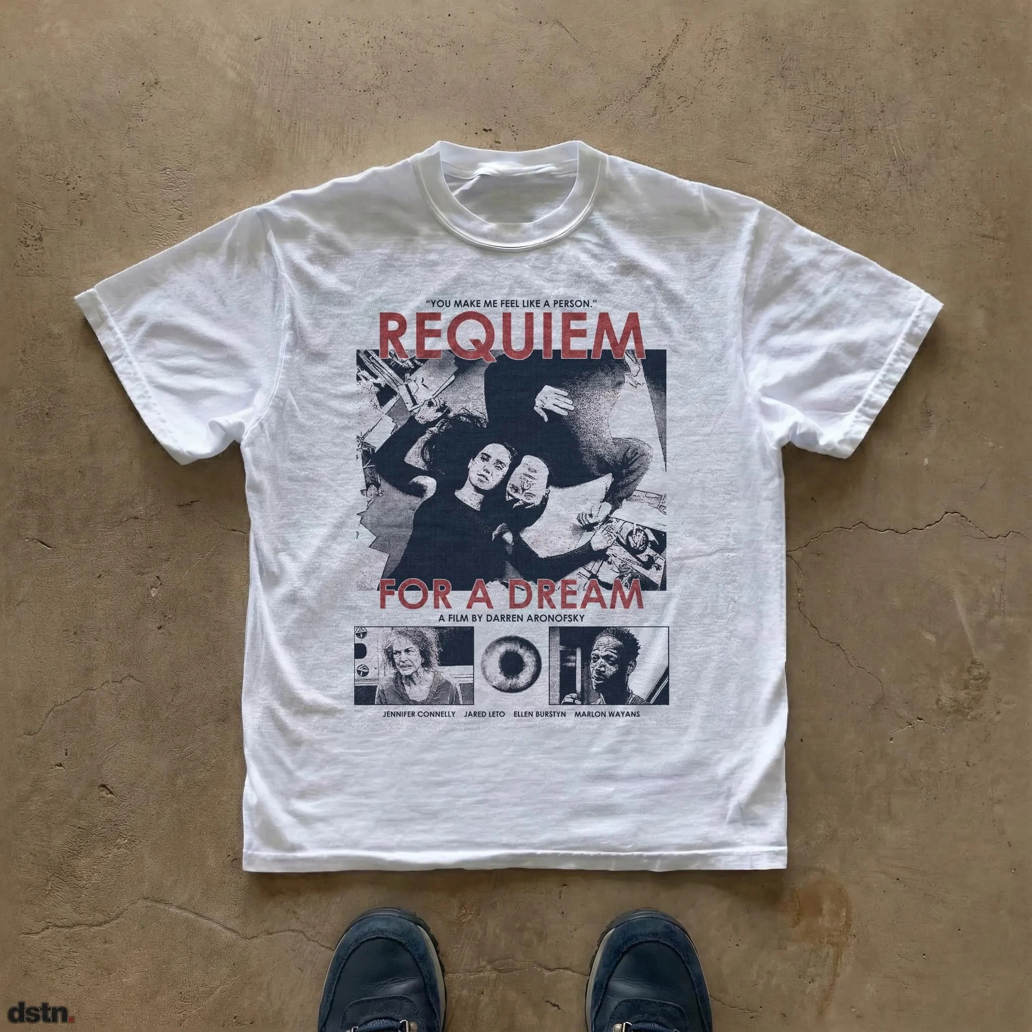 Requiem for a Dream Grafik-T-Shirt, Kultfilm-Kunst-T-Shirt, Sommer-T-Shirt für Herren und Damen, lockeres und atmungsaktives T-Shirt-Oberteil