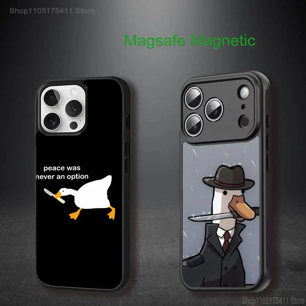 

Cartoon Funny D-Duck Phone Case For iPhone 17,16,15,14,13,12,11,Pro,Max,Plus,Mini,SE4,E Magnetic Magsafe Wireless Charging