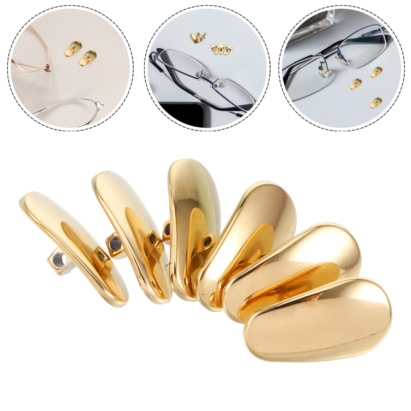 

3 Pairs Glasses Nose Pad Cushion Eyeglass Pads for Ceramic Eyeglasses Grips Anti-leakage