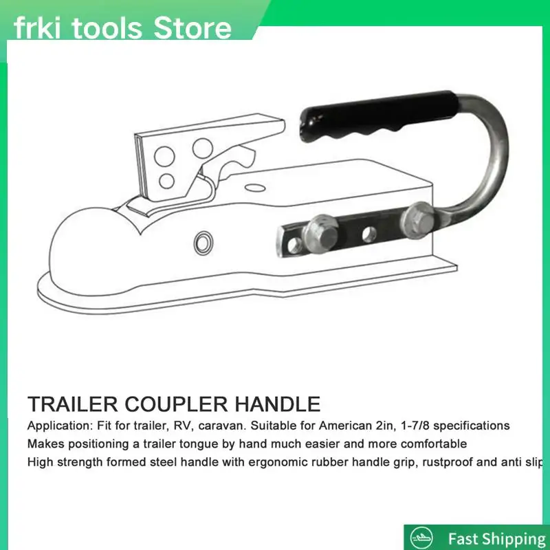 Trailer Coupler Handler 2X3inch Hand Handle Lift Handle Strong Connector For Campers Construction Vehicles Tow RV Truck-A79G