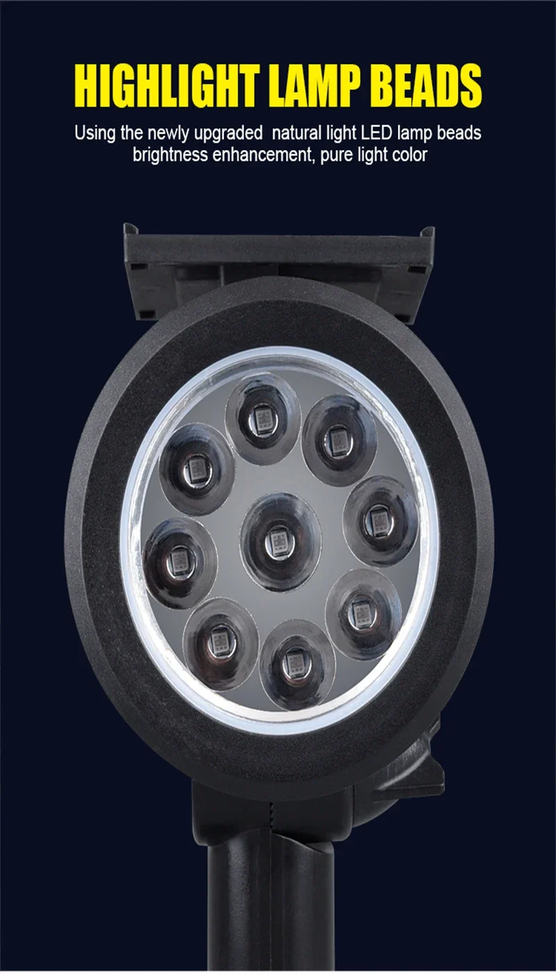 Solar Landscape Lights 9LED Adjustable In-Ground Wall Spotlight IP65 Waterproof Outdoor Lighting for Garden Yard Pathway 1-4Pcs