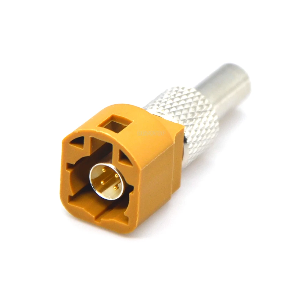 HSD Fakra Stecker Code K – 4-polig Gerade Zum Crimpen Für Dacar 535 Koaxialkabel