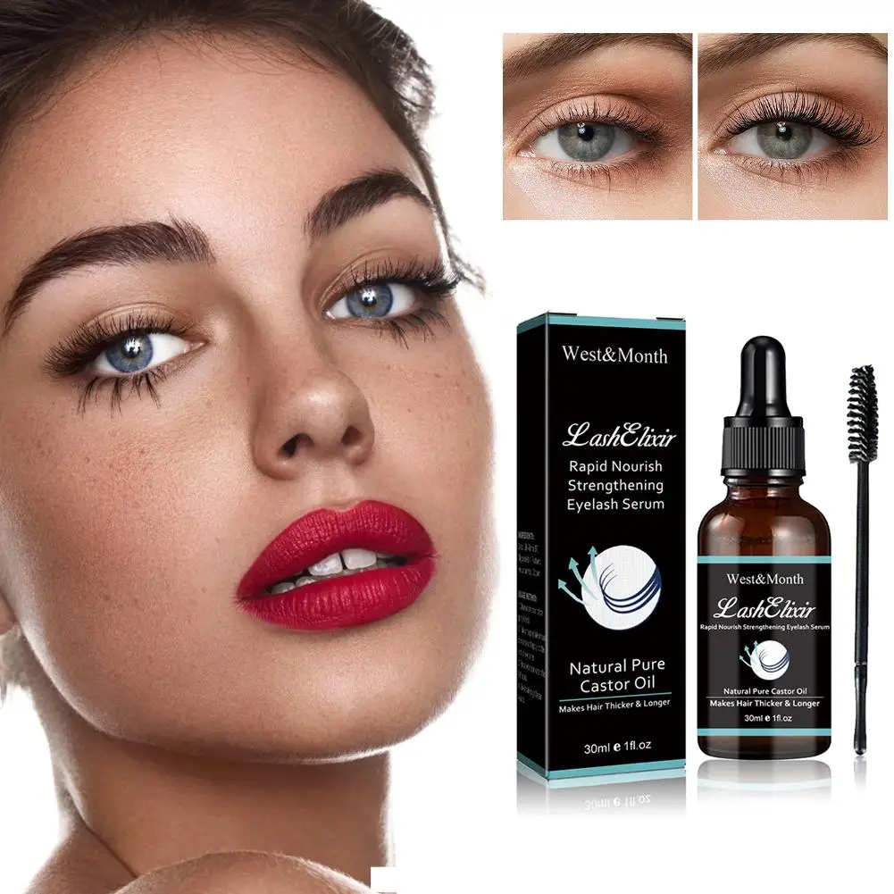 30ML Rapid Nourish Strengthening Eyelash Serum Longer Cosmetic Eyebrow Eyebrow Natural Eyelash Growth Curl Enhancer Thicker H1O0