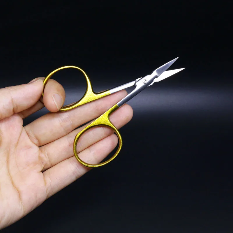 Hot 1pcs hard&super sharp fly tying scissors with arrow point or long heavy straight blade fly fishing tools for precise cutting