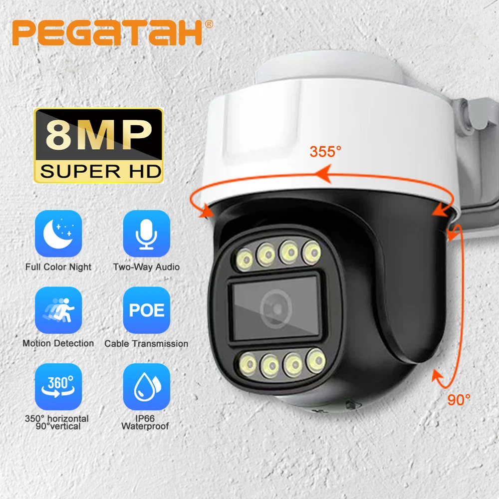 

CCTV AHD 2MP Camera PTZ Surveillance CCTV Cameras Waterproof Speed Dome Security Outdoor Full Color Night Vision Audio IP Cam