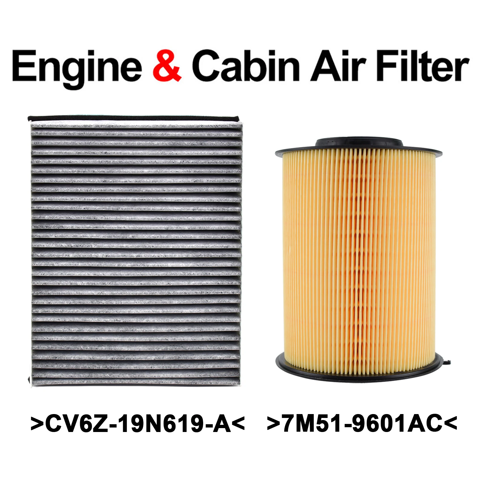 Car Engine & Cabin Pollen Air Filter For Ford Escape Kuga Focus Transit Connect Lincoln MKC 2013 2014 2015 2016 2017 2018 2019