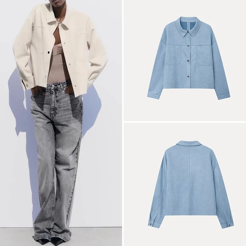 

Street Sle Long Sve Jaet Faux Velvet Texture Women's Spring Summer New Arrival Z Polyester Fiber 00% Regular Fit