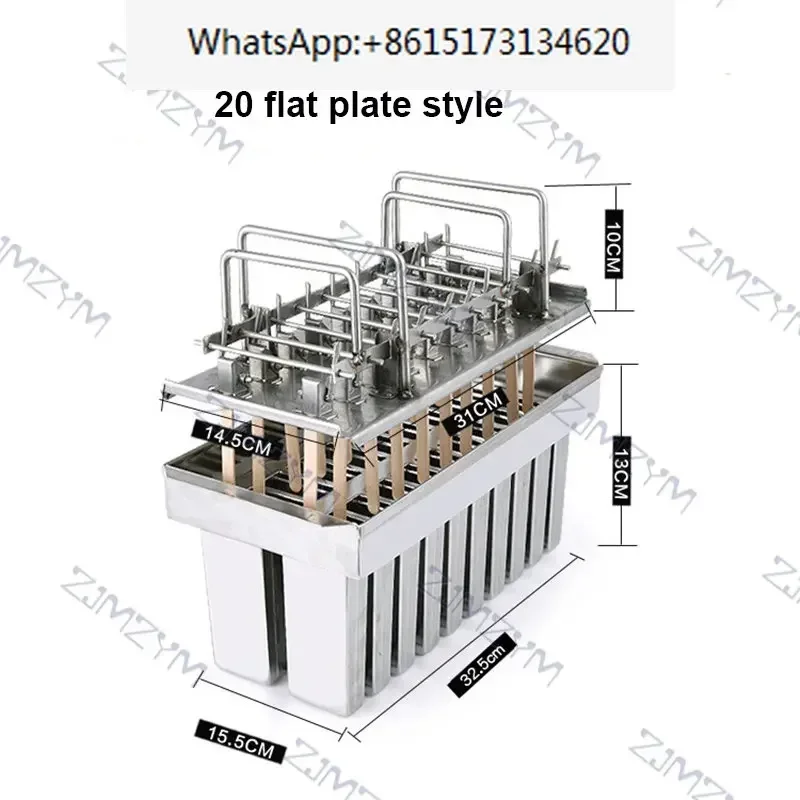 20 Formen Cremeform aus Edelstahl, Stickherstellung, kreative 20-Eisgitterform, Creme