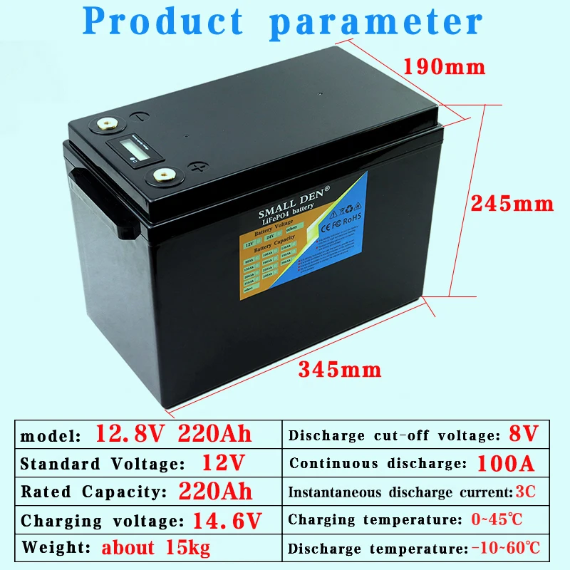 Imagem -03 - Built-in Bms Lítio Ferro Fosfato Células Pack Lifepo4 Bateria 6000 Mais Ciclos de Vida para rv Campistas Carrinho de Golfe Solar 12v 200ah 220ah