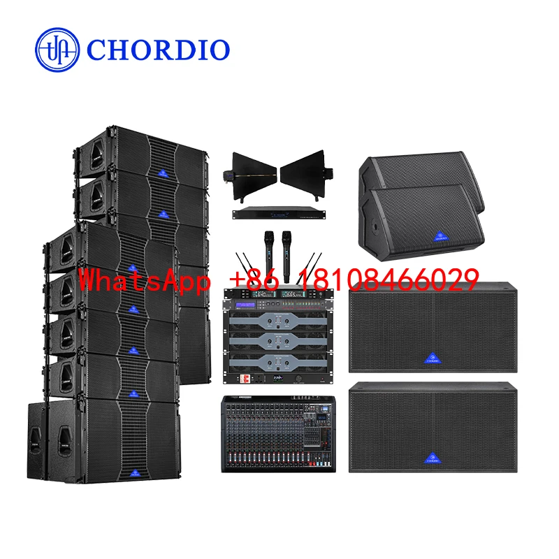 

850W Dual 10" 3-Way Line Array Speaker CHORDIO V-210 136dB SPL Waterproof 2-Year Warranty for Stage Performances