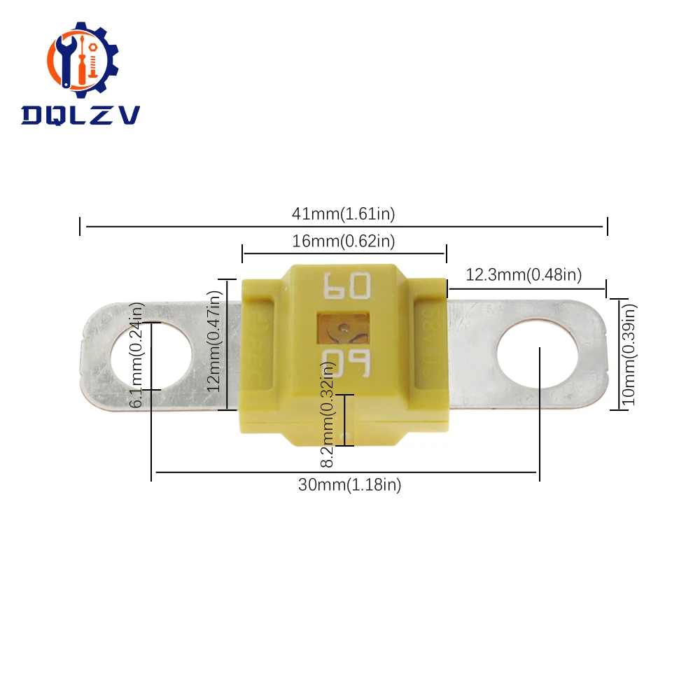 PEC Fuse DC 58V 30A 40A 50A 60A 80A 100A 125A 150A 175A 200A Mini ANL AFS Car Auto Fuse Assortment Automotive Motorcycle