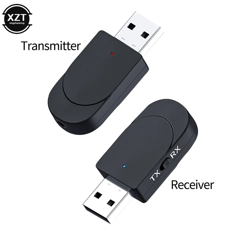 KN330 Bluetooth 5.0 Transmitter Receiver Two-in-one USB Computer TV Adapter Car Dual Output High Quality