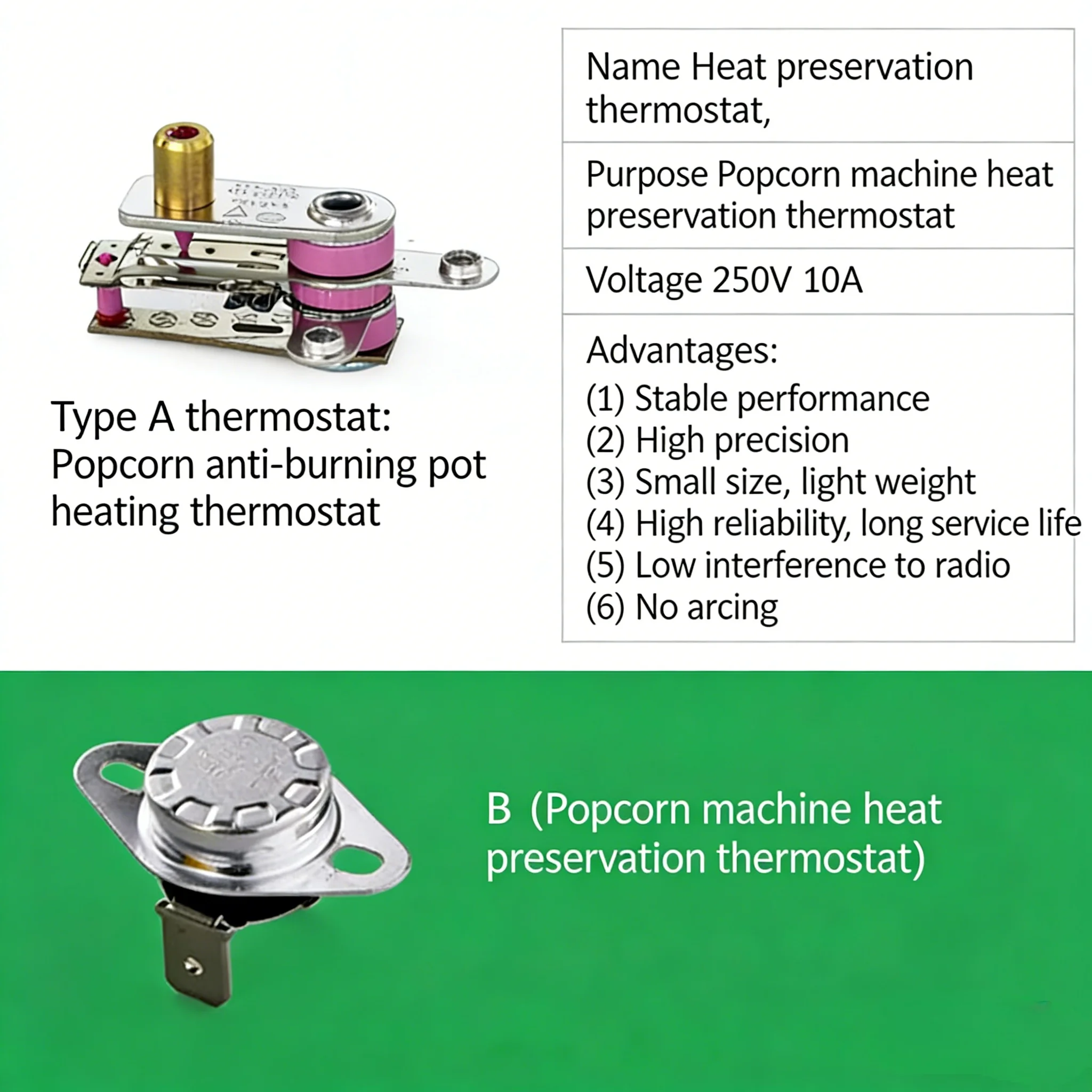 Popcorn machine  Constant temperature accessories Pot bottom temperature control Bottom temperature control of the machine