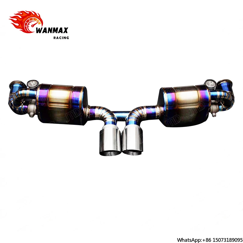 

For 991 GT3 Titanium Exhaust System Full Catback Race Performance Lightweight Exhaust Upgrade
