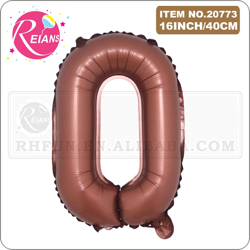 Chocolate Color Letter Number Foil balloons 16inch Alphabet Digital Inflatable Balloons Wedding birthday Party DIY Decorations