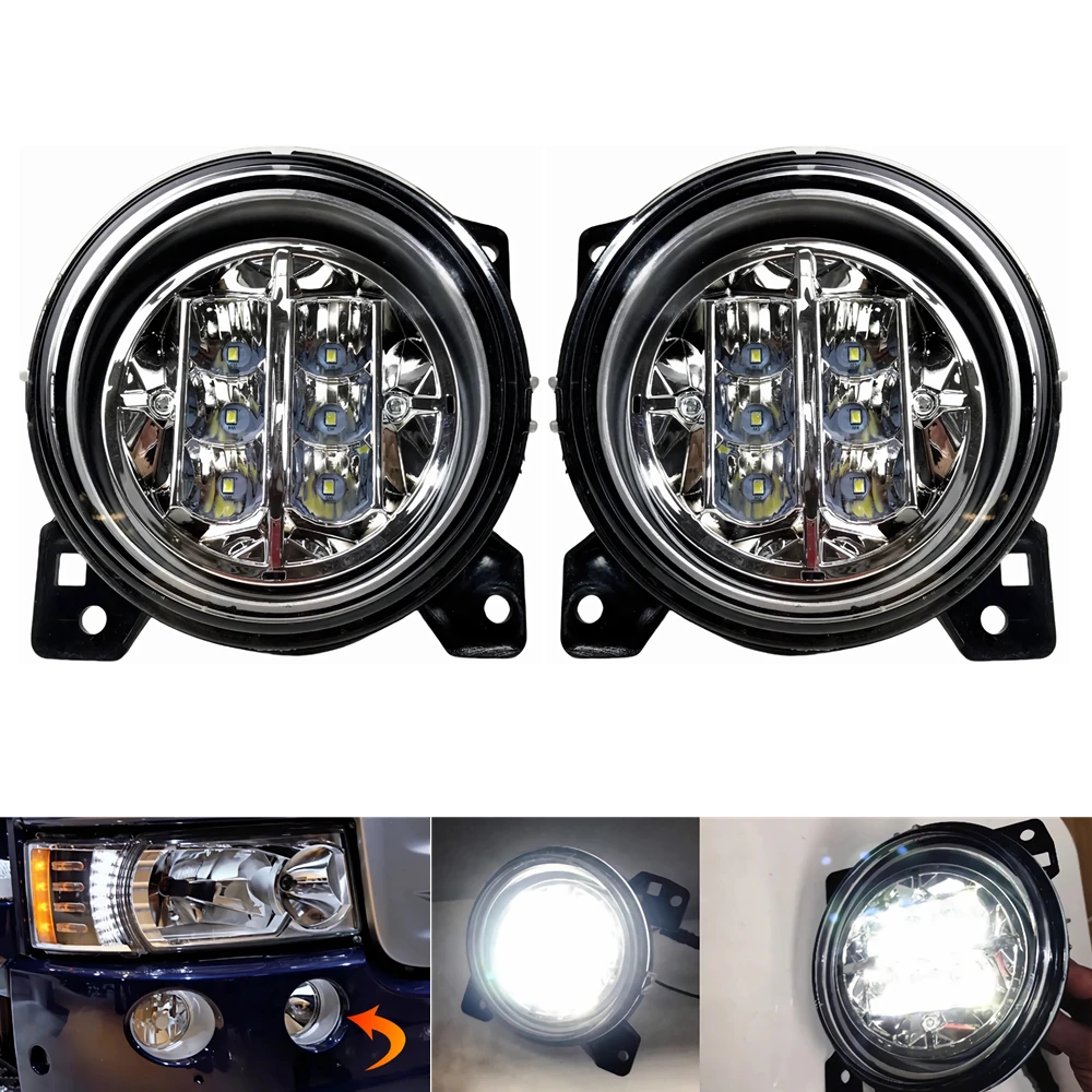 1 Pair Inside 24V LED Fog Lights For Scania G440 G450 P380 P410 R450 R620 Truck Headlight Front DRL Day Light Accessories Parts