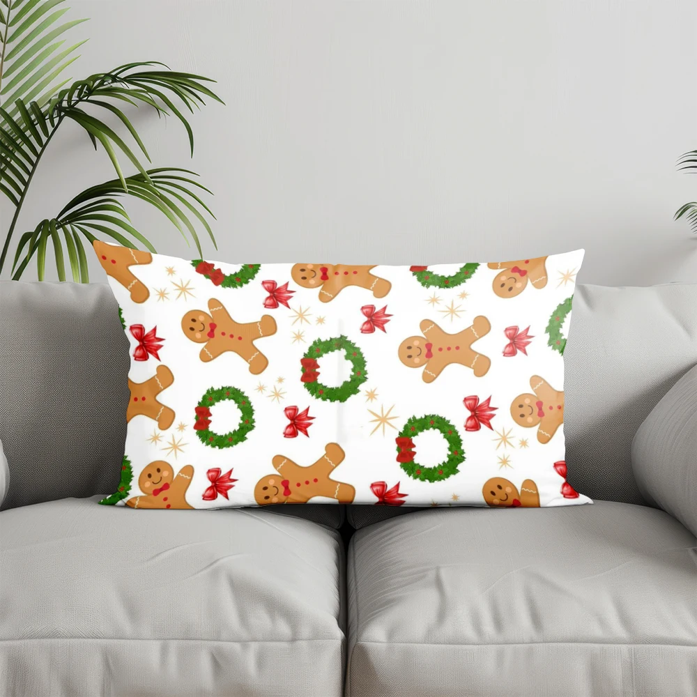 ديكور المنزل عيد الميلاد ديلايت نمط المخدة مناسبة ل أريكة غرفة نوم سيارة وسادة غطاء وسادة وسادة الظهر المستطيلة
