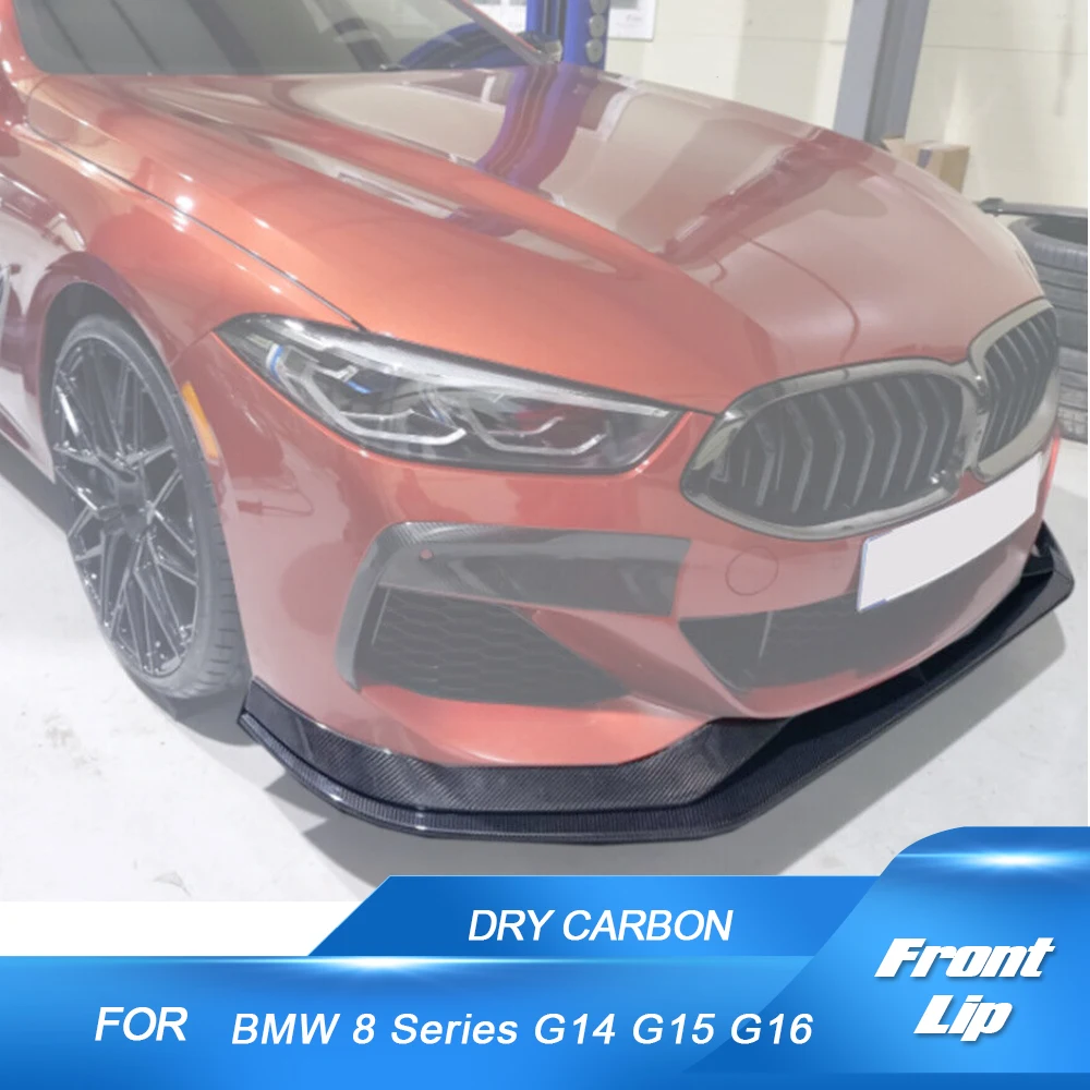 

Dry Carbon Fiber Car Front Bumper Lip Spoiler for BMW 8 Series G14 G15 G16 M Sport 2018 - 2021 Car Front Lip Spoiler Splitters