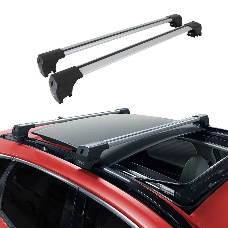 Roof Rack Cross Bars for Lincoln Nautilus 2024-2025 Alu Gray Luggage Carrier 2pcs