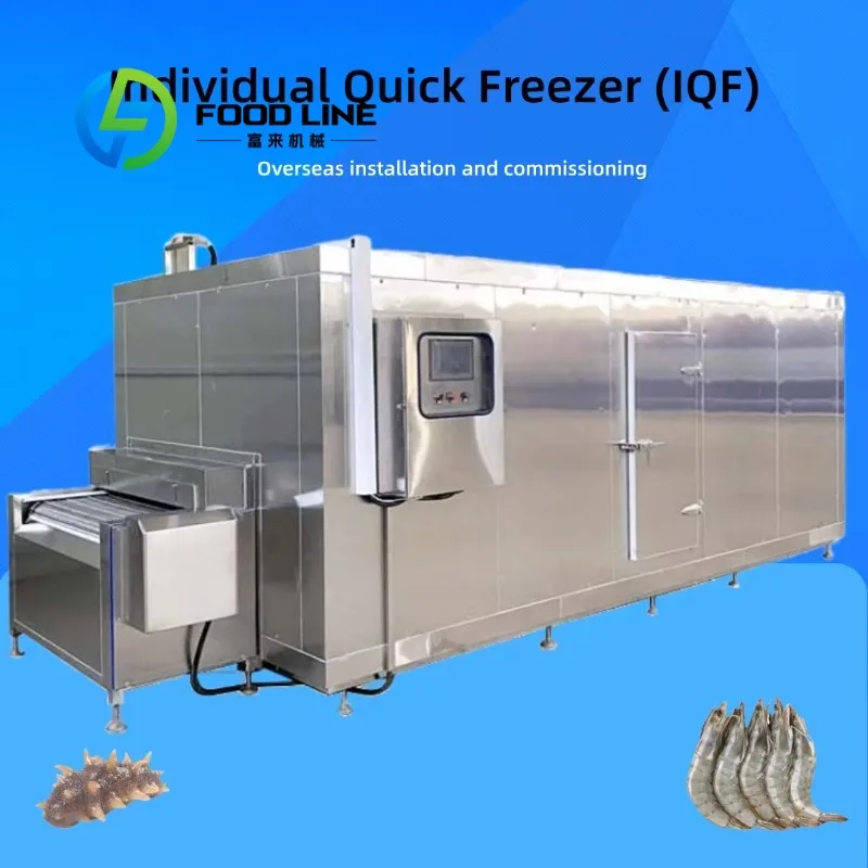 IQF Tunnel Freezer Wide Belt Conveyor Handles High Hourly Output For 24-Hour Uninterrupted Frozen Fruit Batch Production