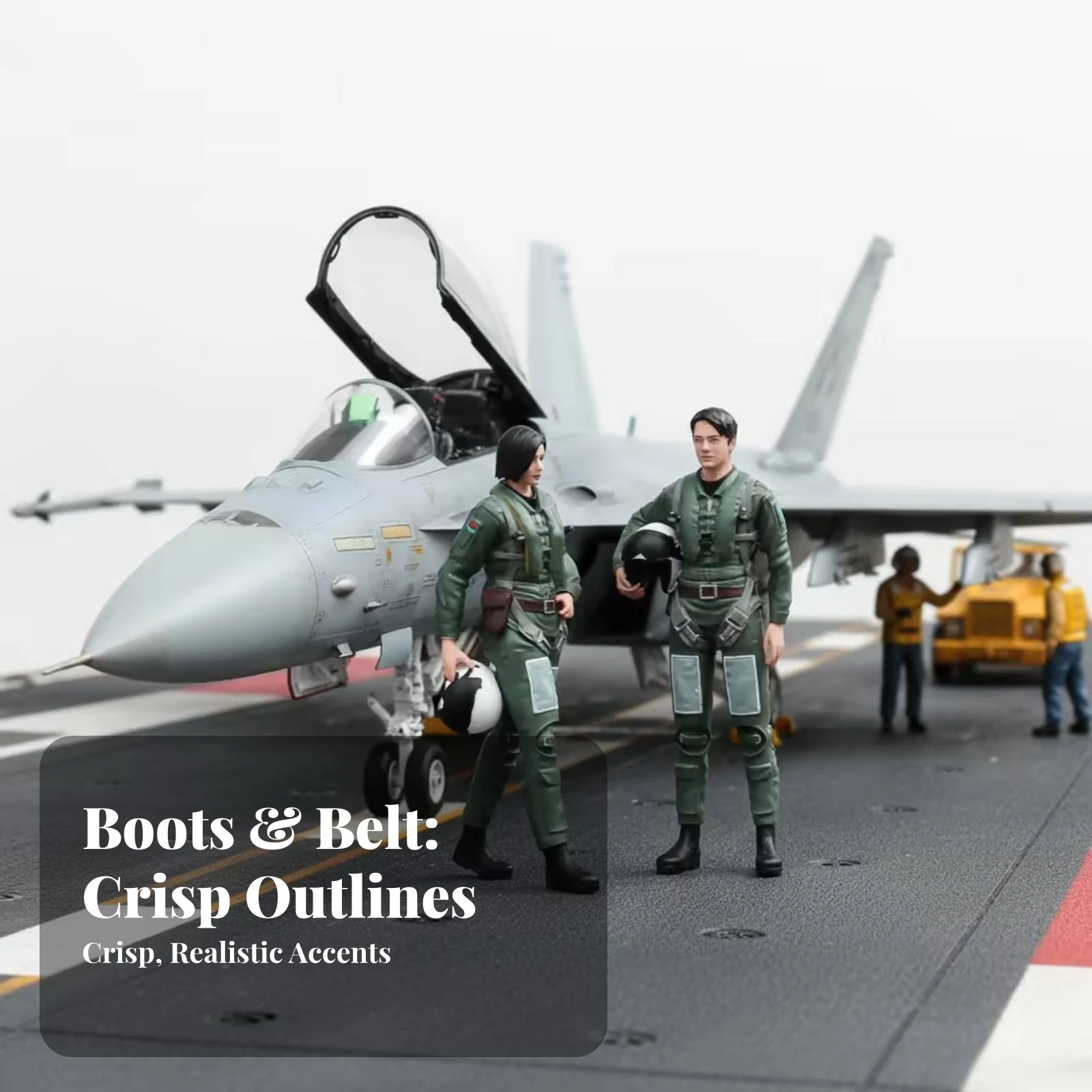 2 Pieces 1/18 Scale Pilot Figures Authentic Pilot Figure Toy Sturdy Vintage for Collectors, Dioramas, Desk Display
