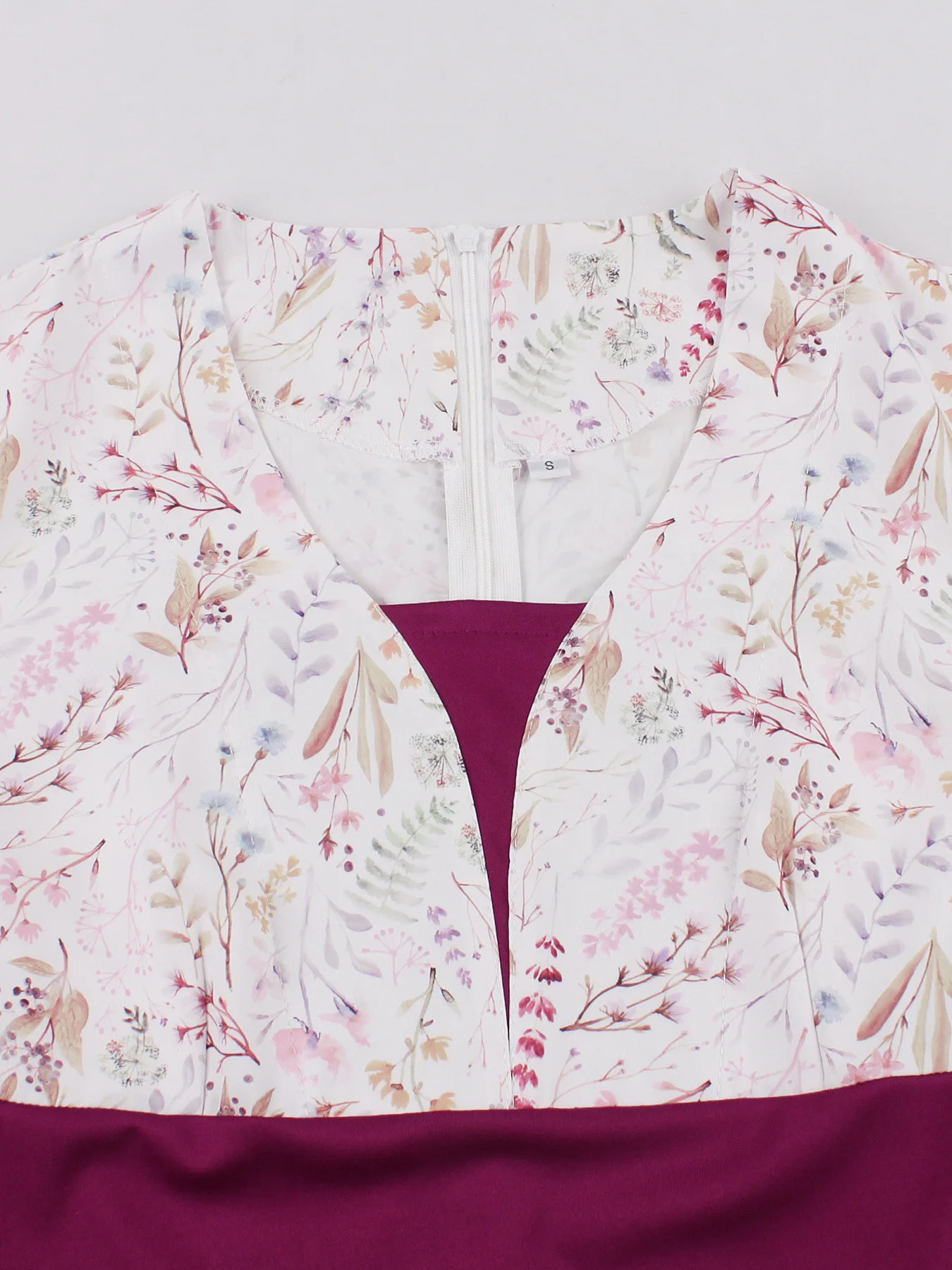 Women's Summer Short Sleeve V-Neck Floral Short Party Dress Vintage Robe Elegant Retro Office Midi Dresses