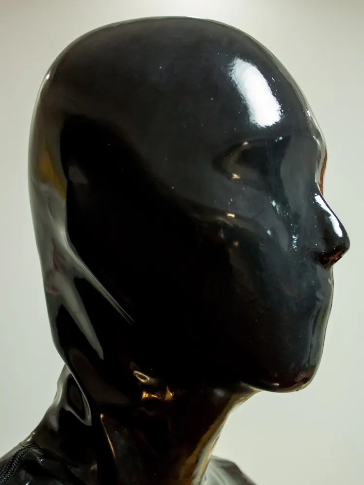 (DM873)100% natural full head human face latex mask rubber hood Mask fetish wear