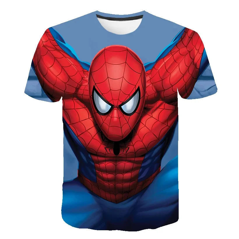 Disney Spiderman Children T Shirts Boys Clothes Hero Spidey Hero Super Baby Boy Tee Kids T-Shirt Summer Fashion Streetwear Tops