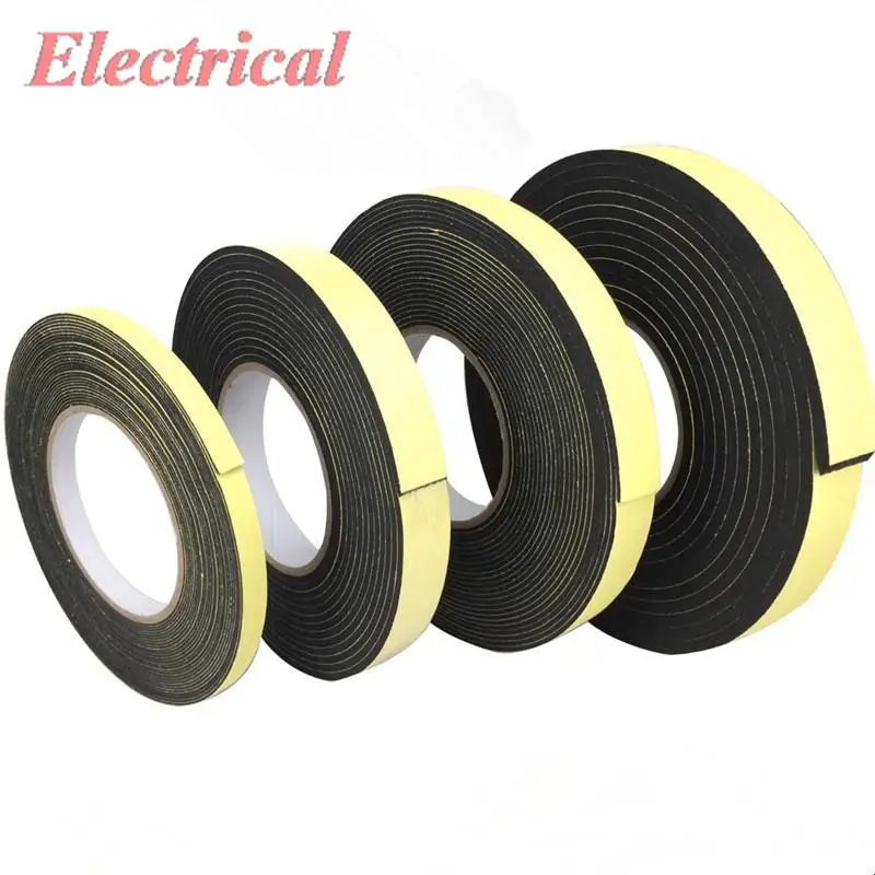 1pc 1mm 2mm 3mm 5mm Thickness Sponge EVA Adhesive Tape Single Side Foam Anti-Collision Seal Strip 10/15/20/25/30/35/40/50 mm