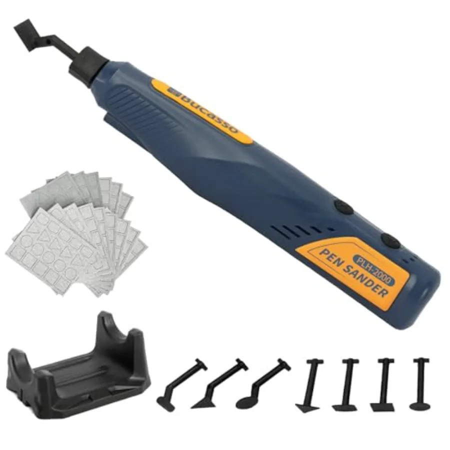 

Cordless Pen Sander 5-Speed and USB Charging with LED Light Multi-Purpose Power Tool Mini Power Sander for Sanding Polishing Fi