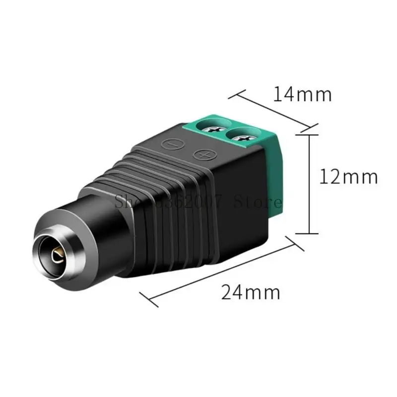 10pack خفيفة الوزن محولات الطاقة DC5.5x2.1mm للاستخدام المريح في أي إعداد 40JB
